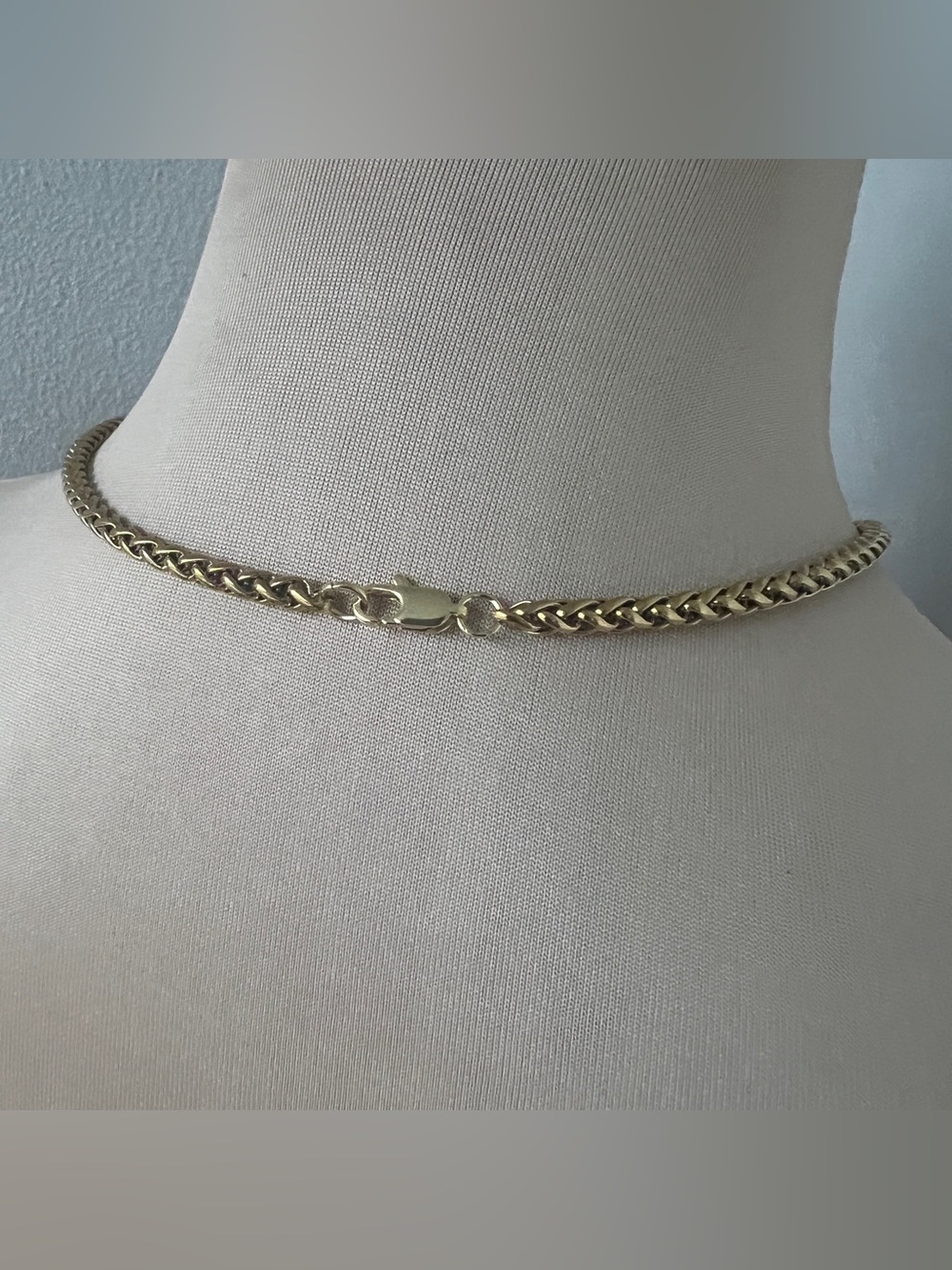 Salvatore Ferragamo Custom Vintage Gold Horseshoe Pendant Spiga Necklace 16” - Picture 4 of 9